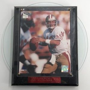 Joe Montana #8 San Francisco 49ers Photo Plaque NFL Wall Hanging 10x13 *FLAW